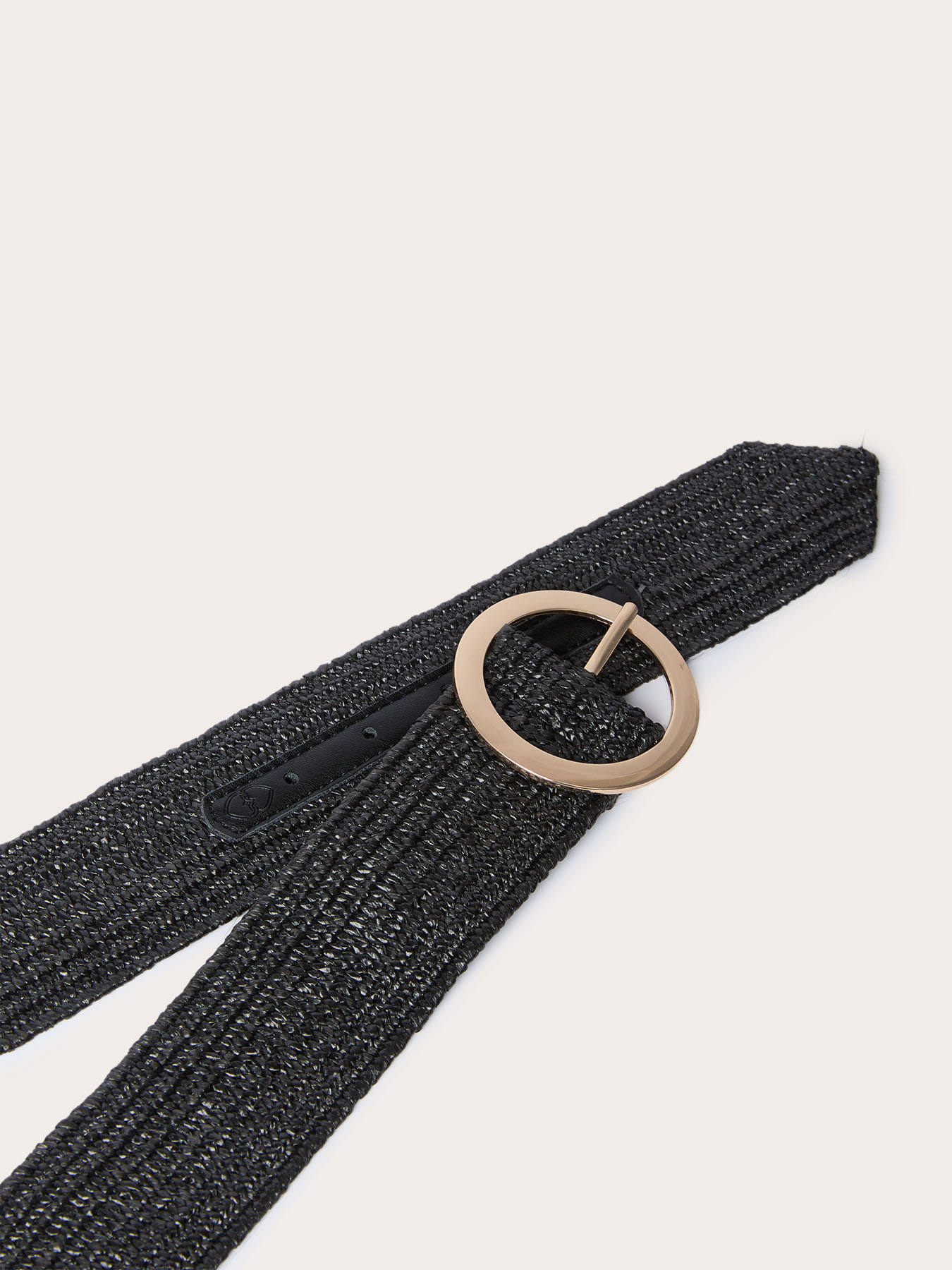 Wide woven armure cloth belt image number 2