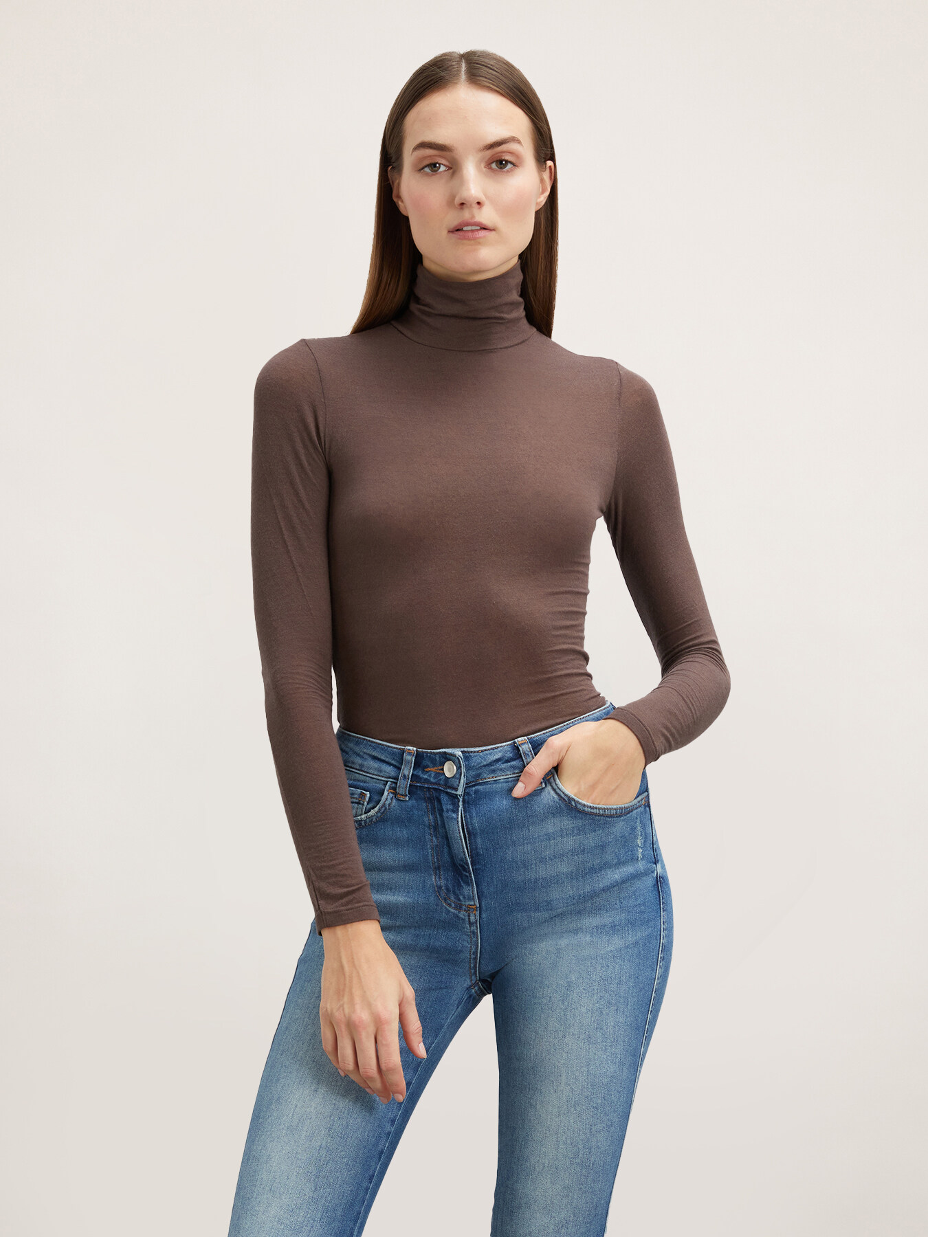 Pulover pe g&acirc;t din amestec de modal image number 0