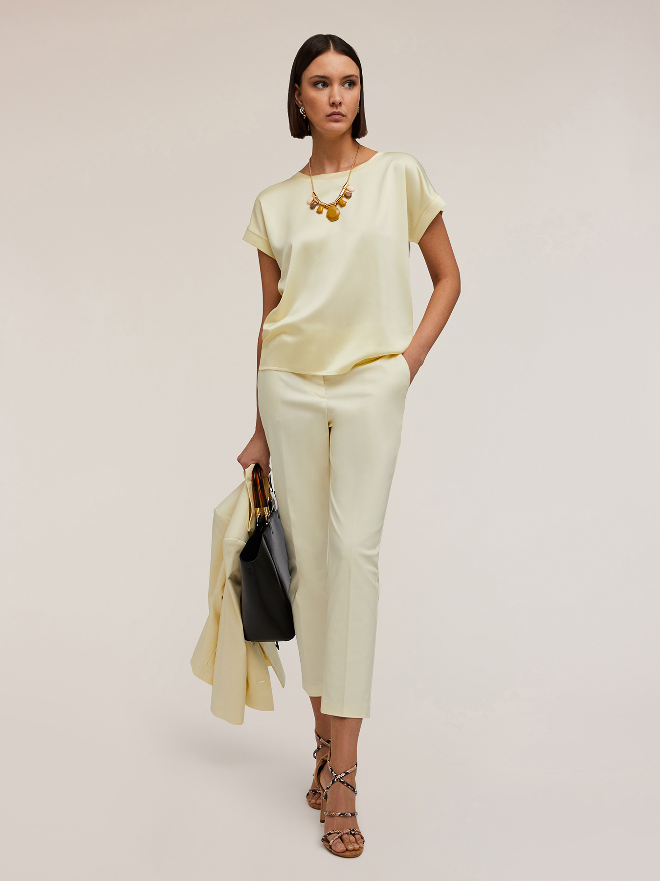 Two-material T-shirt image number 0