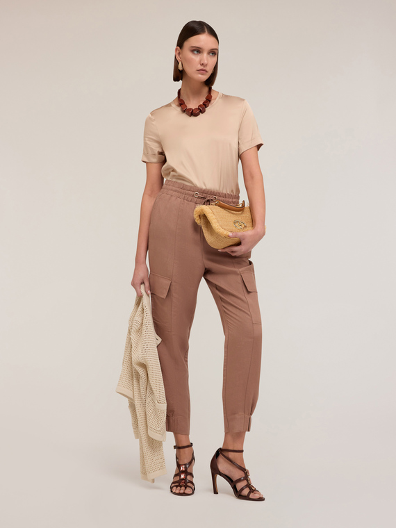 T-shirt basic in raso