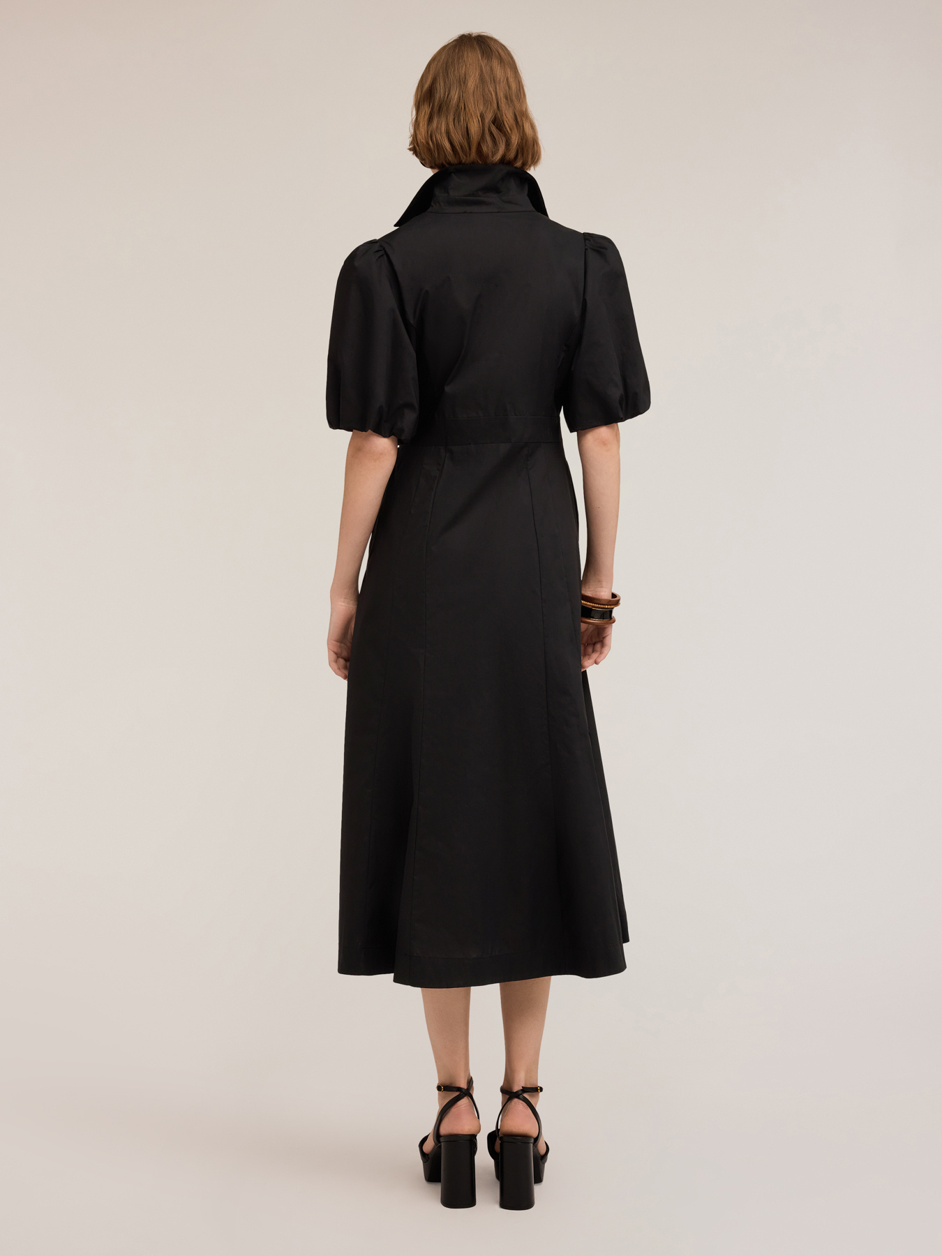 Vestido camisero de popelina image number 1