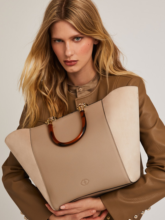 Shopping bag con doppi manici