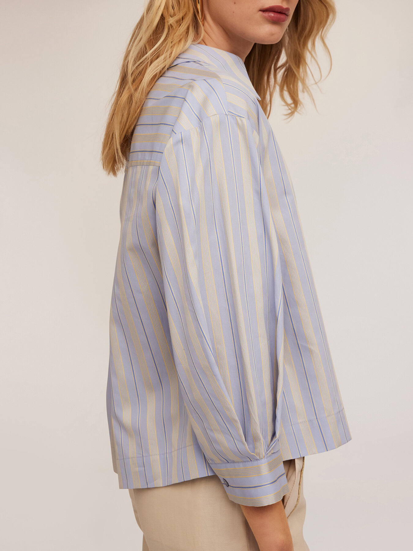 Camicia boxy a righe image number 3