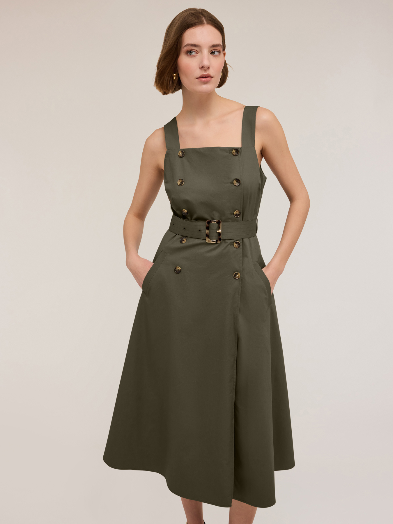 Kleid mit Kn&ouml;pfen aus Baumwolle image number 2