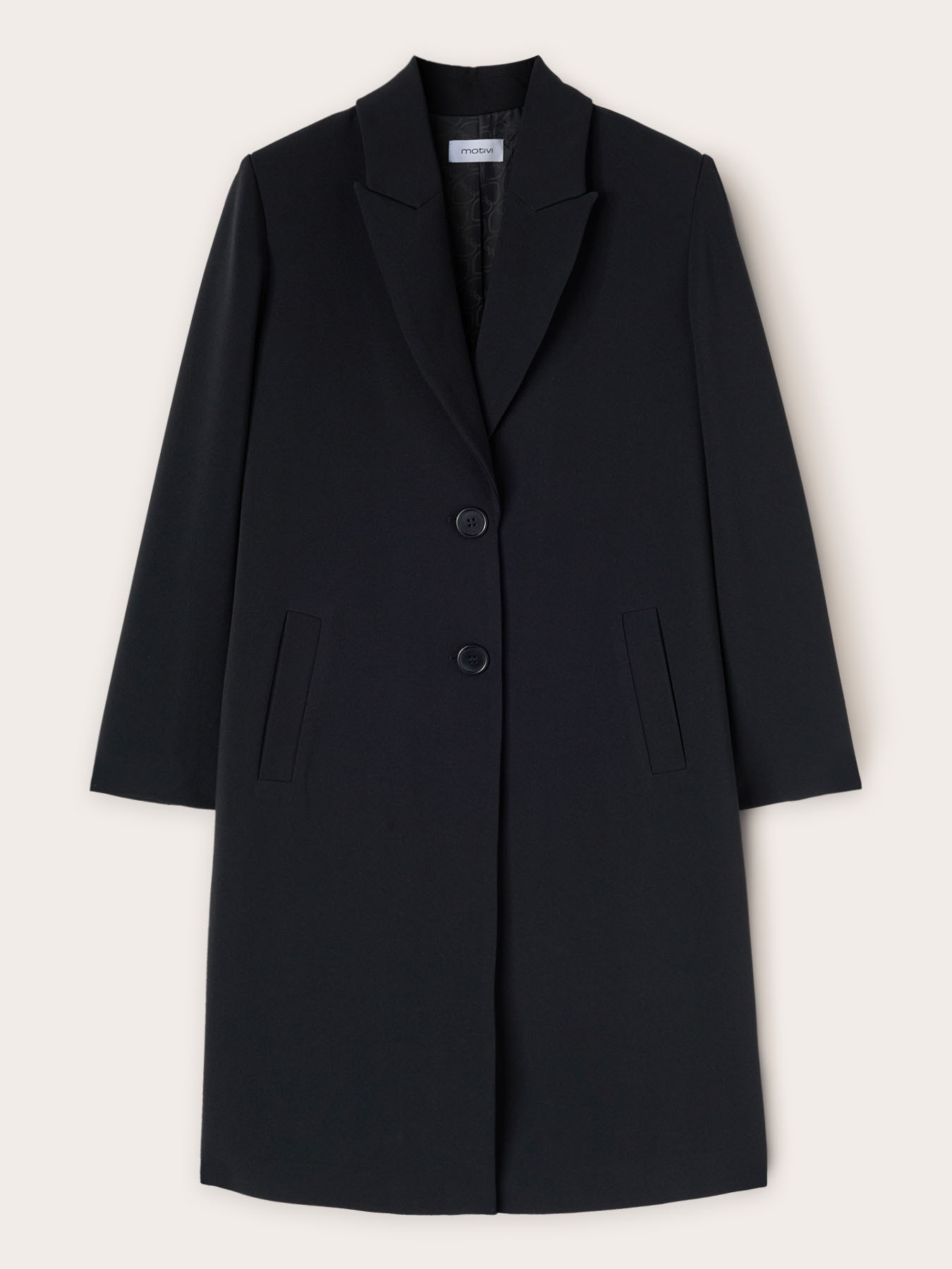 Abrigo de botonadura simple en tejido crep&eacute; image number 4