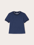 T-shirt con bordi in maglia image number 4