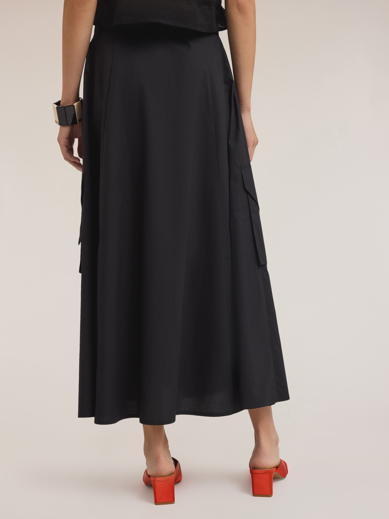 Gonna cargo in popeline di cotone image number 1