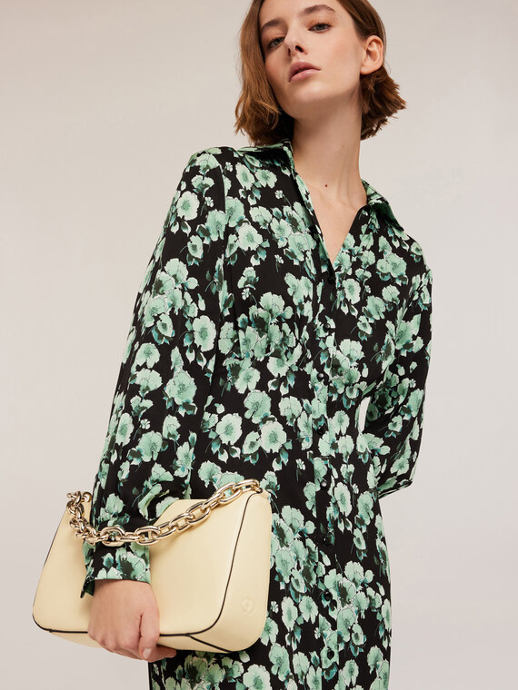 Borsa a tracolla in tessuto spalmato