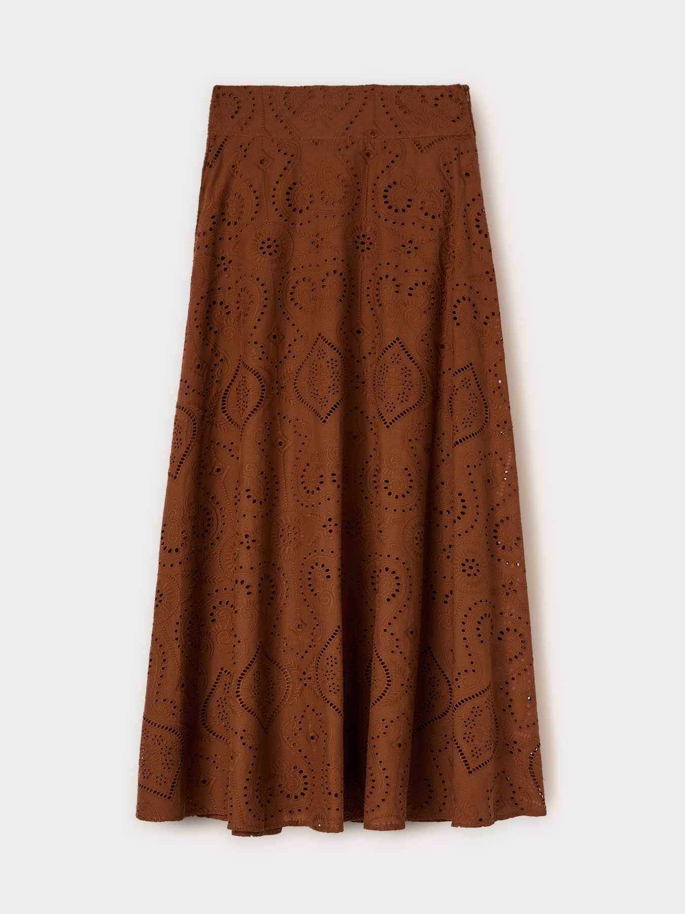 Langes Kleid aus Lochstickerei image number 4