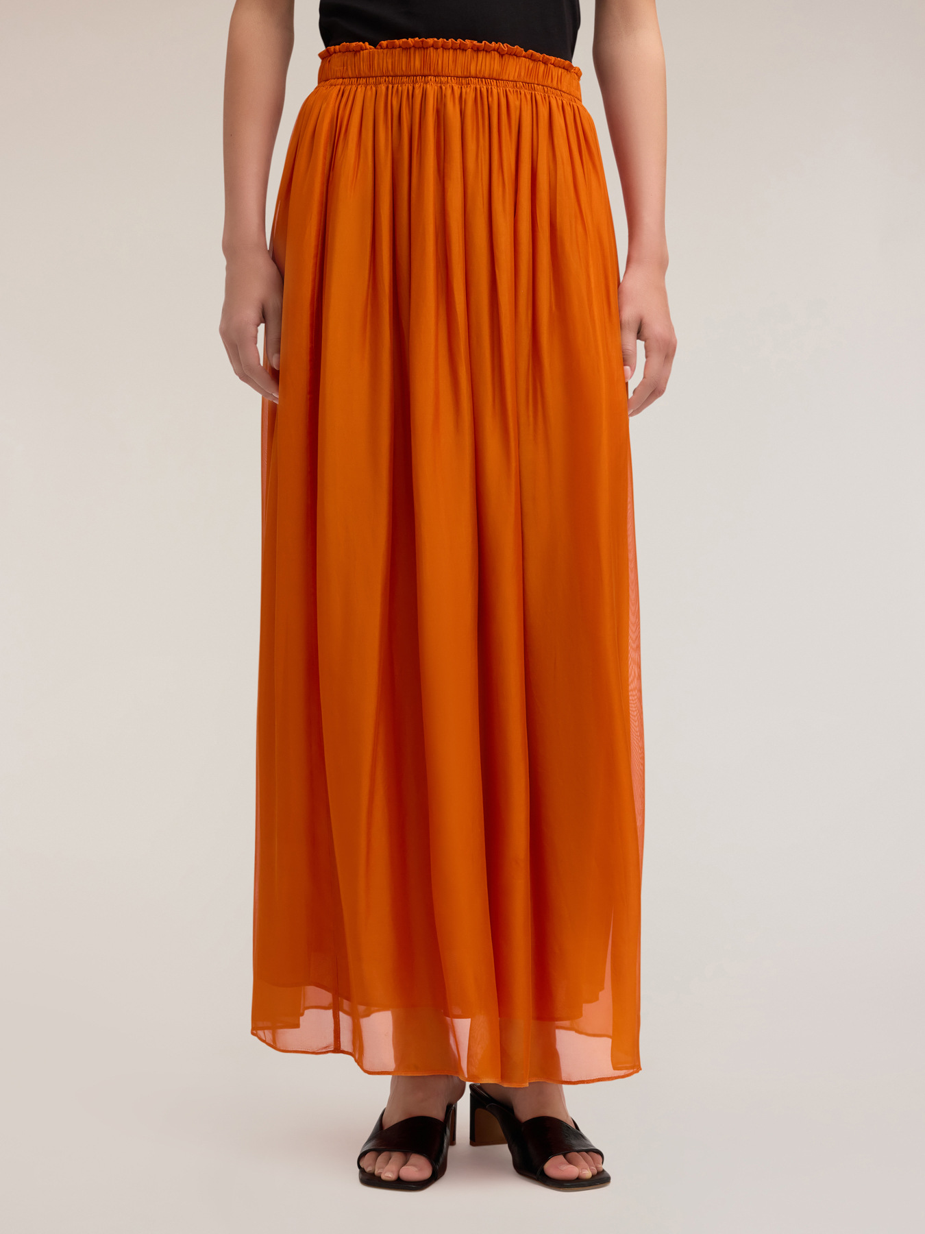 Falda larga de georgette image number 2