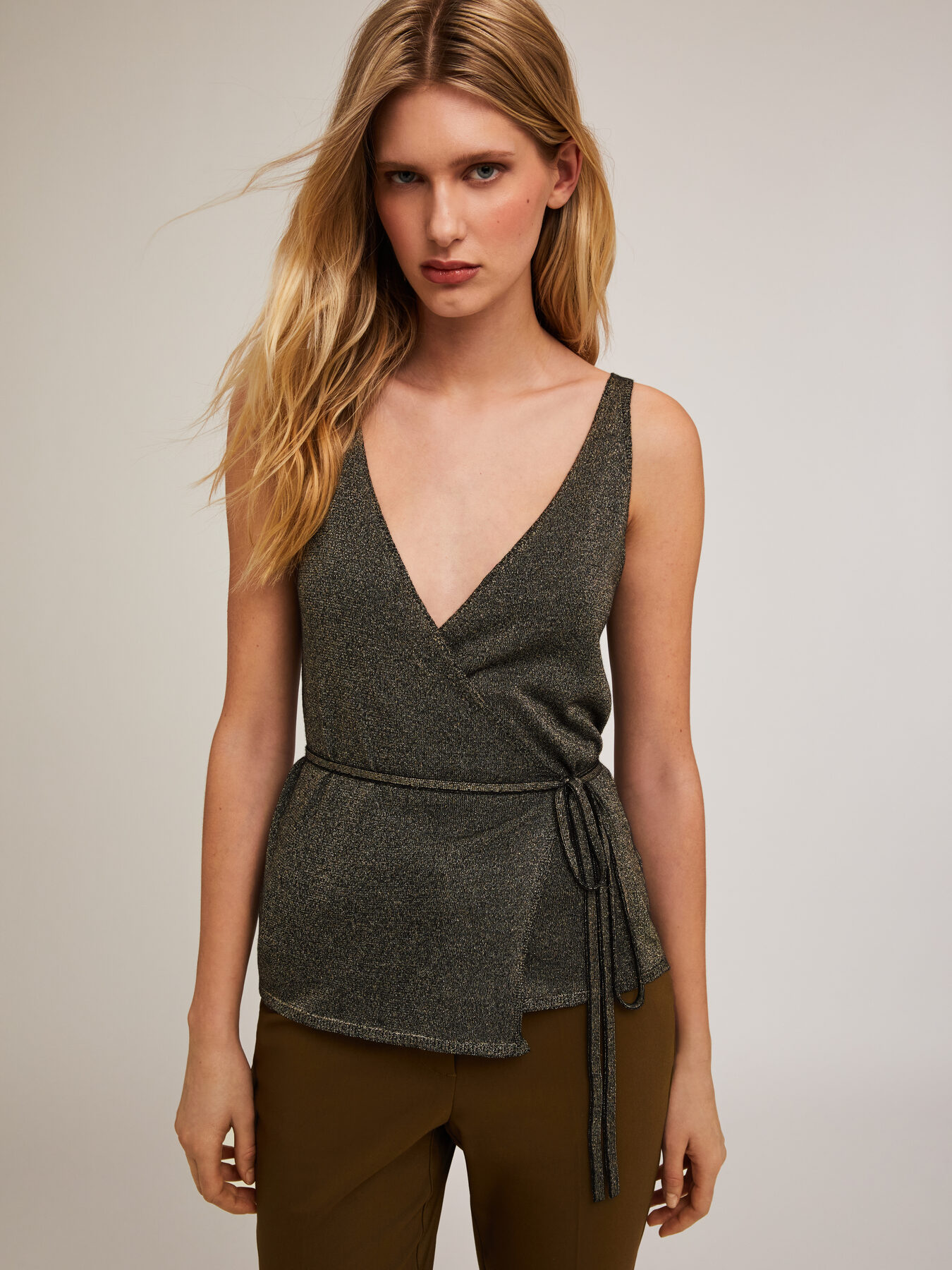 Lurex knit Cache Coeur top image number 0