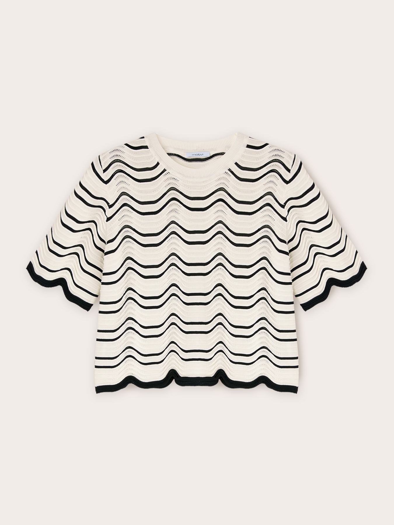 Maglia a righe punto mosso image number 4