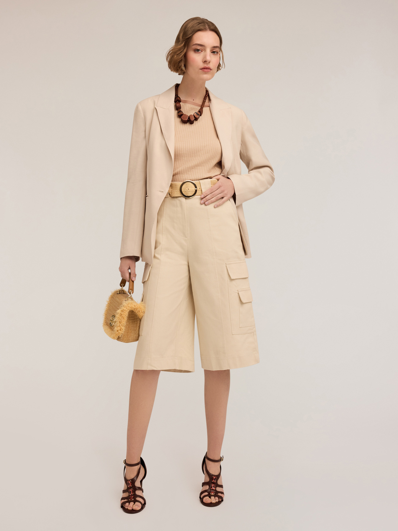 Single-breasted viscose blend jacket image number 3