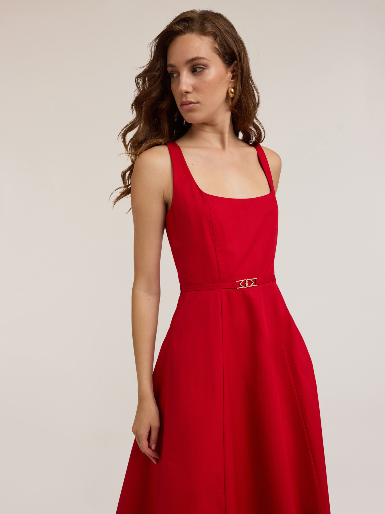 Midi-Kleid aus Popeline image number 2