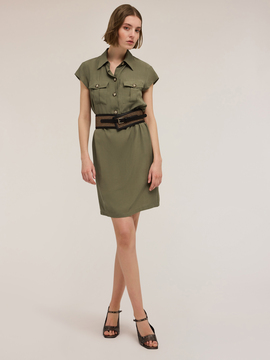 Robe chemisier &agrave; poches