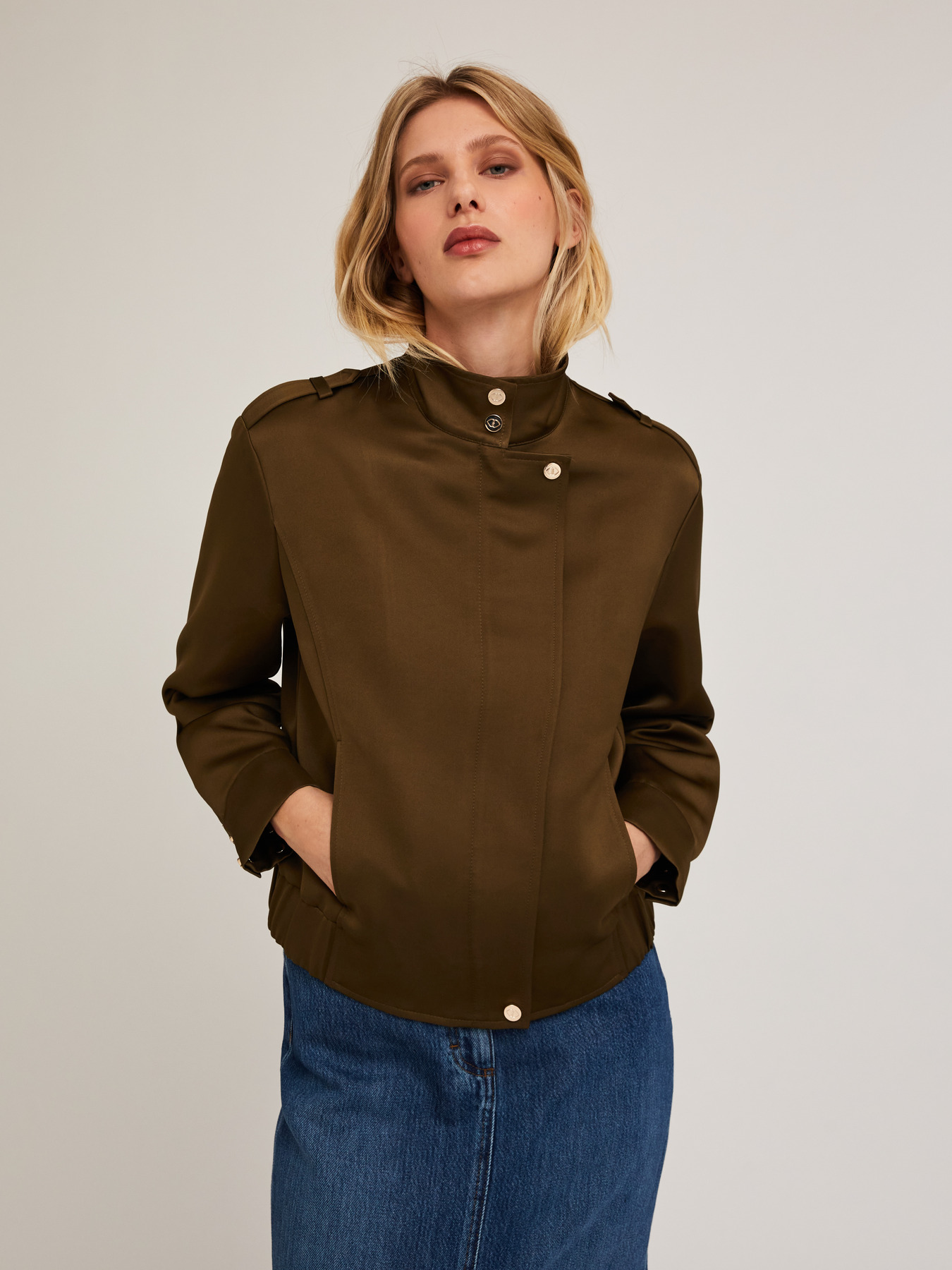 Giacca bomber satin image number 2