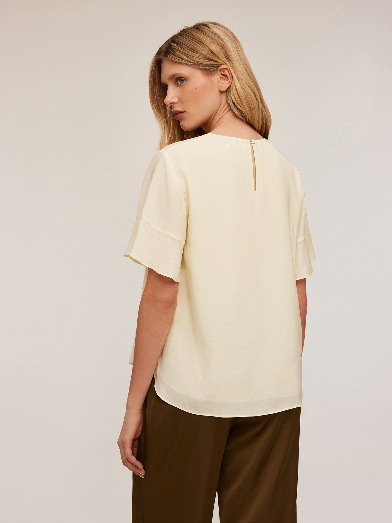 Pleated georgette blouse image number 2