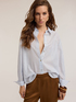 Loose-fit shirt with lurex stripes image number 2
