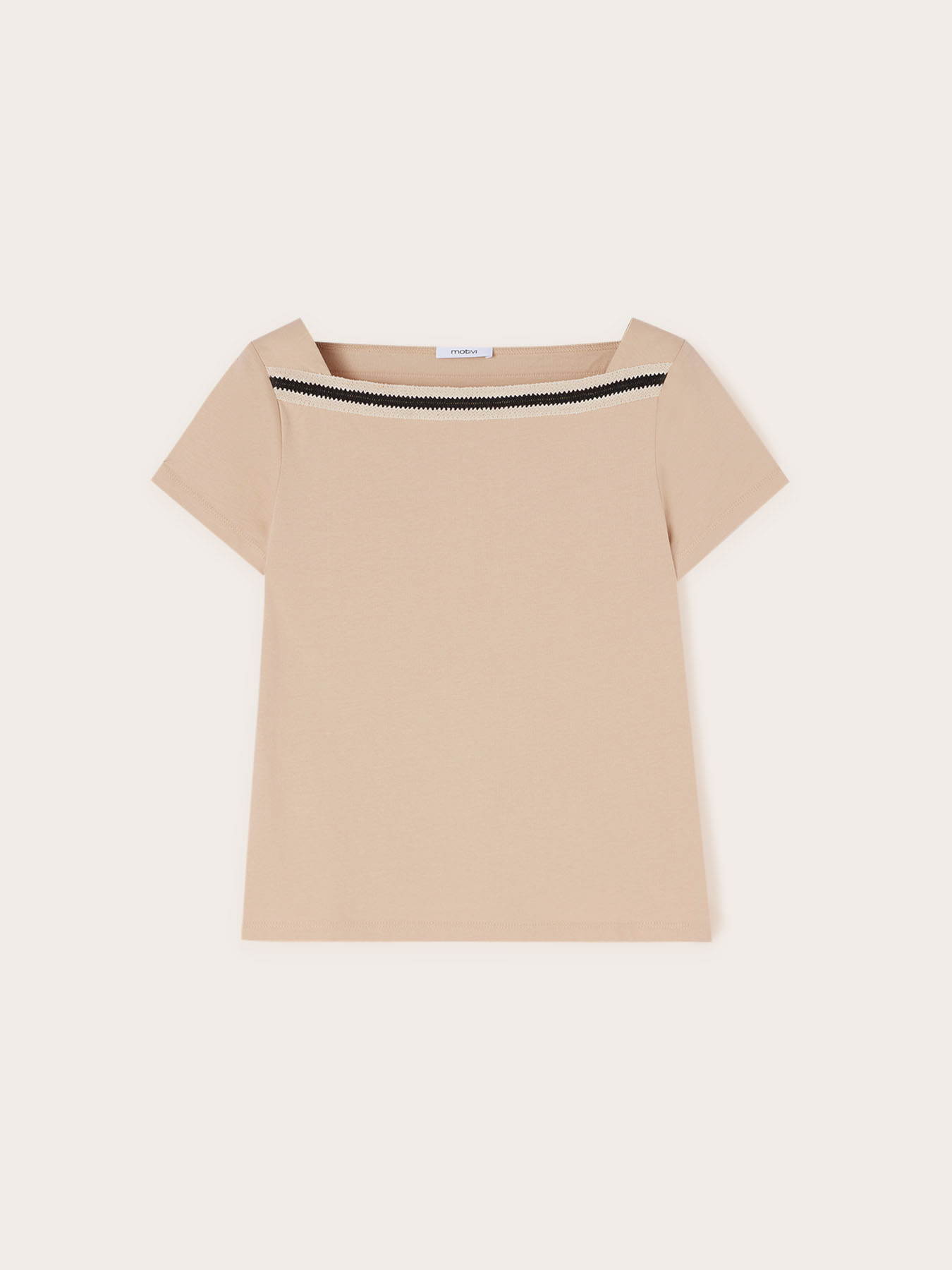 Camiseta con pasamaner&iacute;a de crochet image number 4