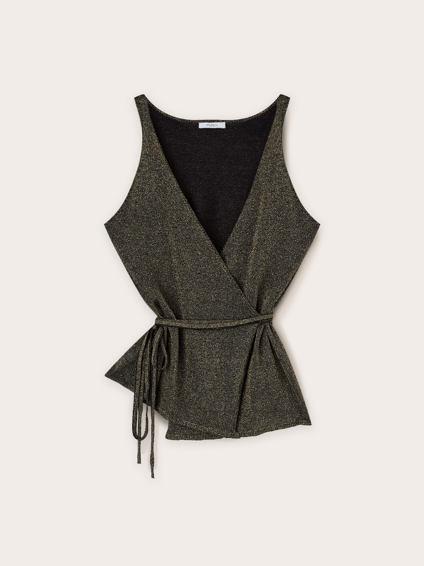 Lurex knit Cache Coeur top image number 3