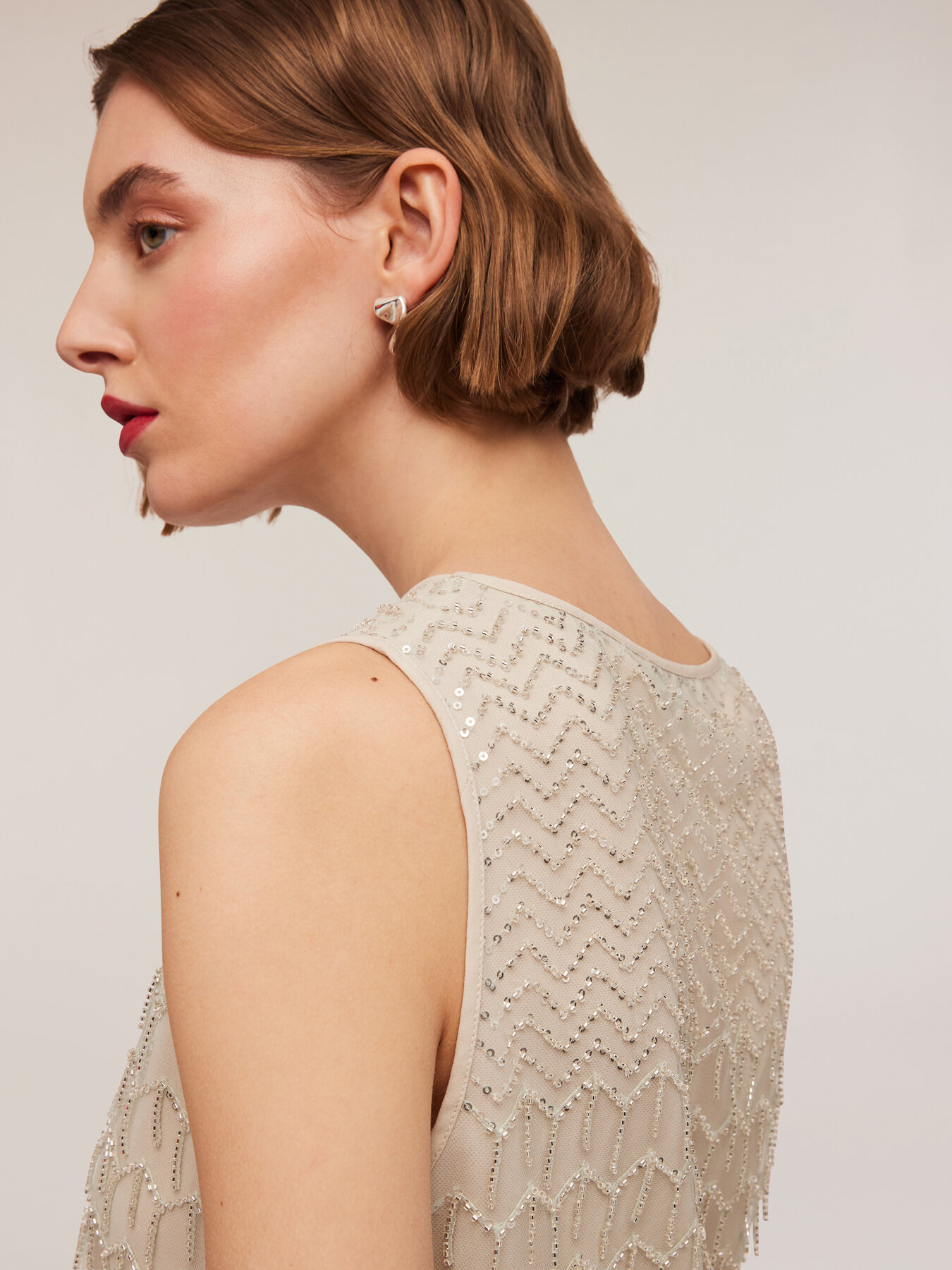 Embroidered top with fringes image number 2