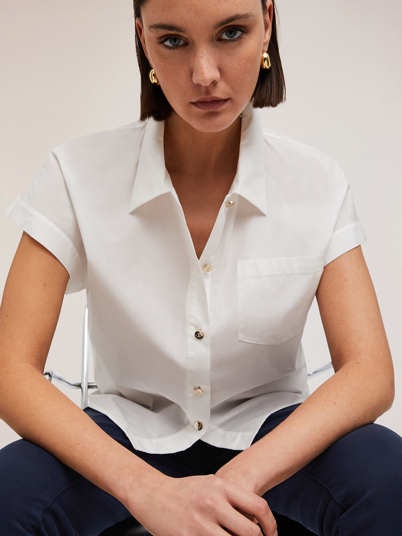 Cotton kimono shirt image number 3