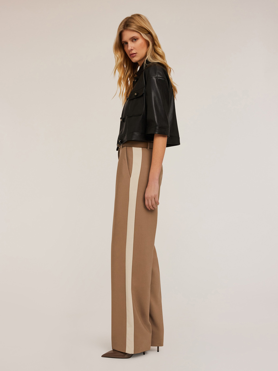 Palazzo trousers with side band