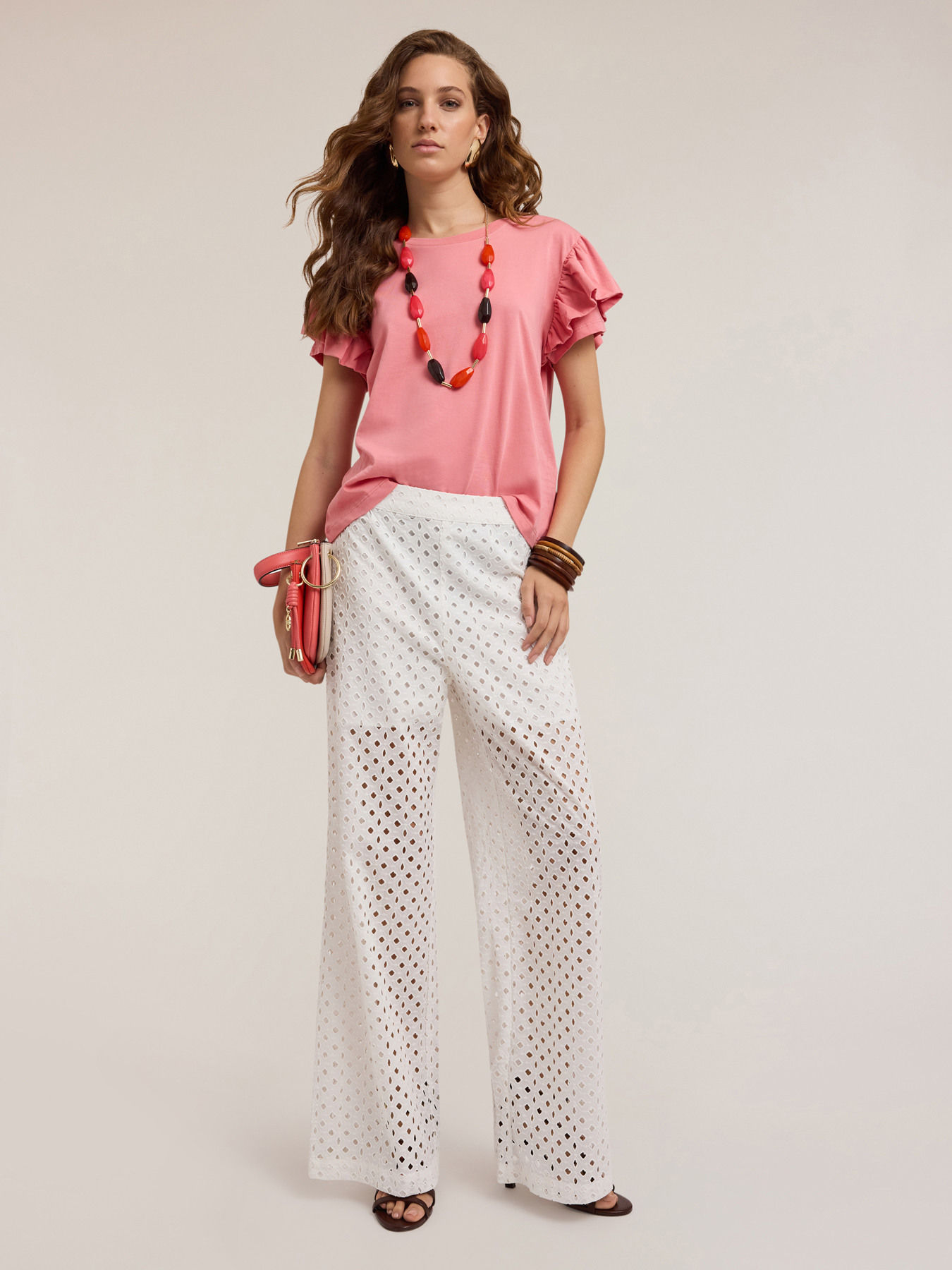 T-shirt with ruffle sleeves image number 0