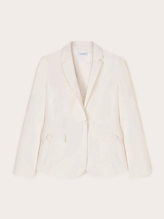 Blazer monopetto in cotone tecnico
