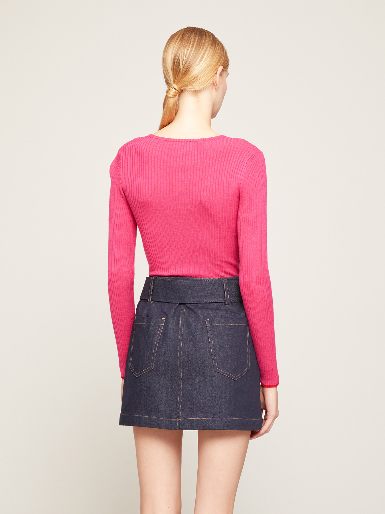 Ribbed crew-neck sweater image number 1