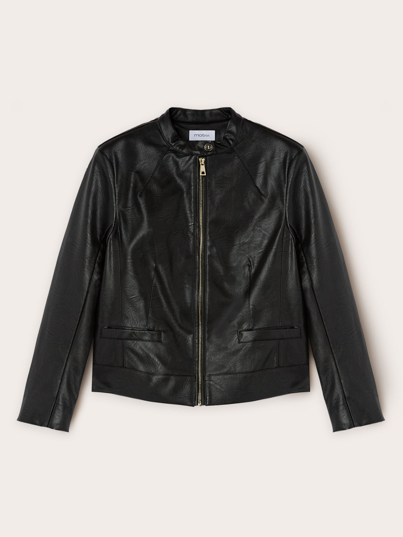 Giubbotto in tessuto spalmato con tagli shaping image number 4