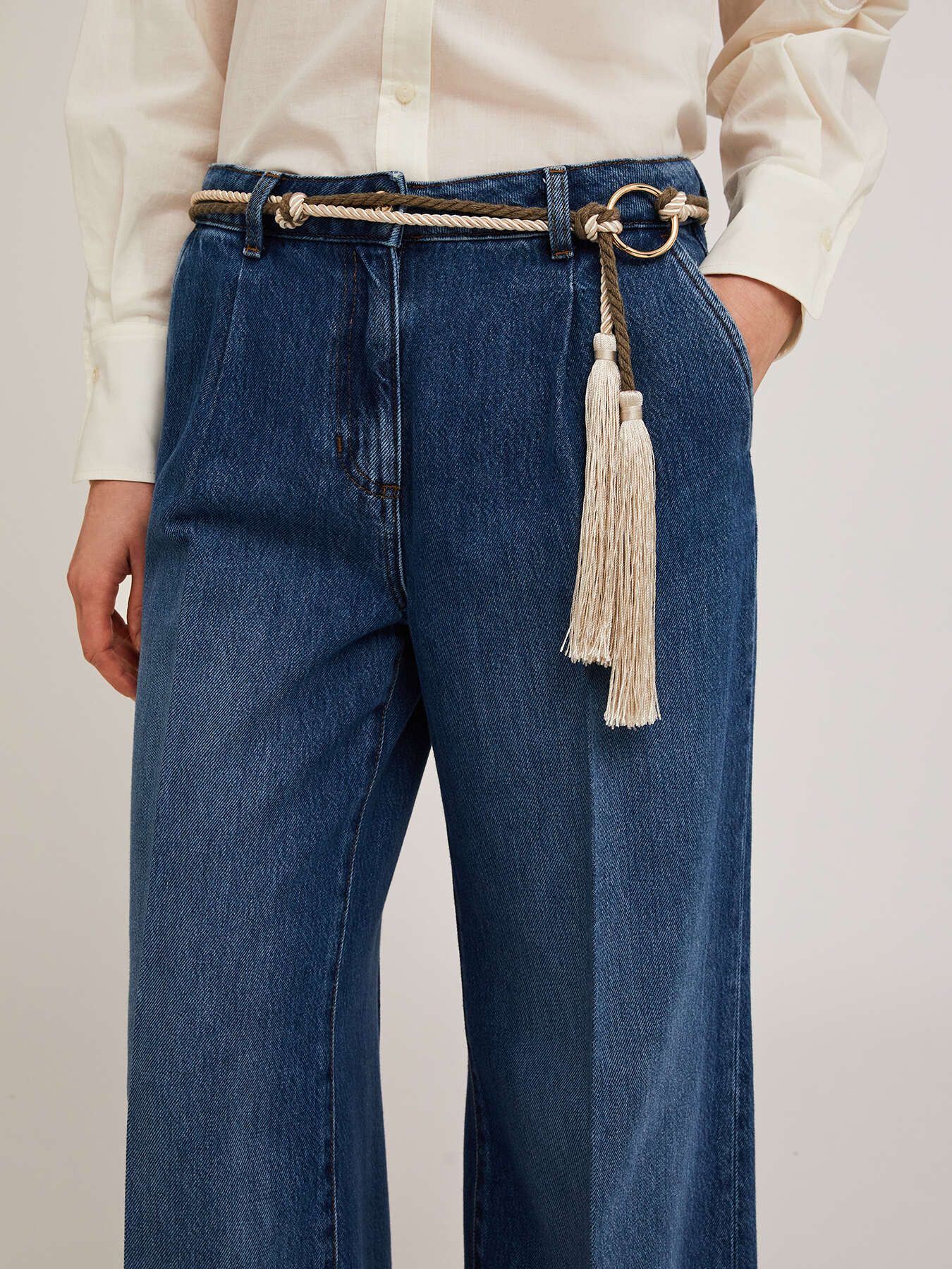 Rope belt with tassels image number 0