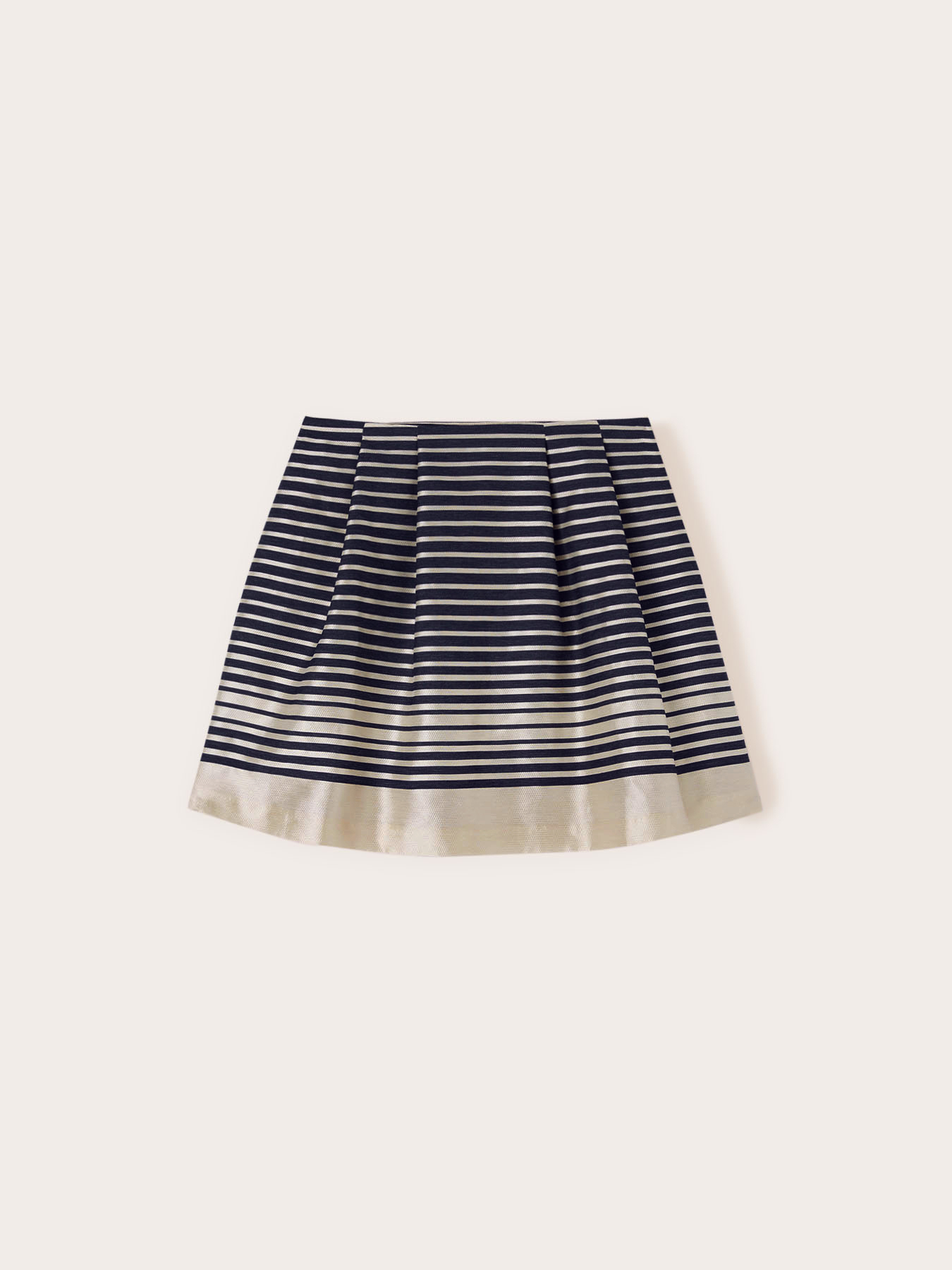 Striped pleated skirt image number 4