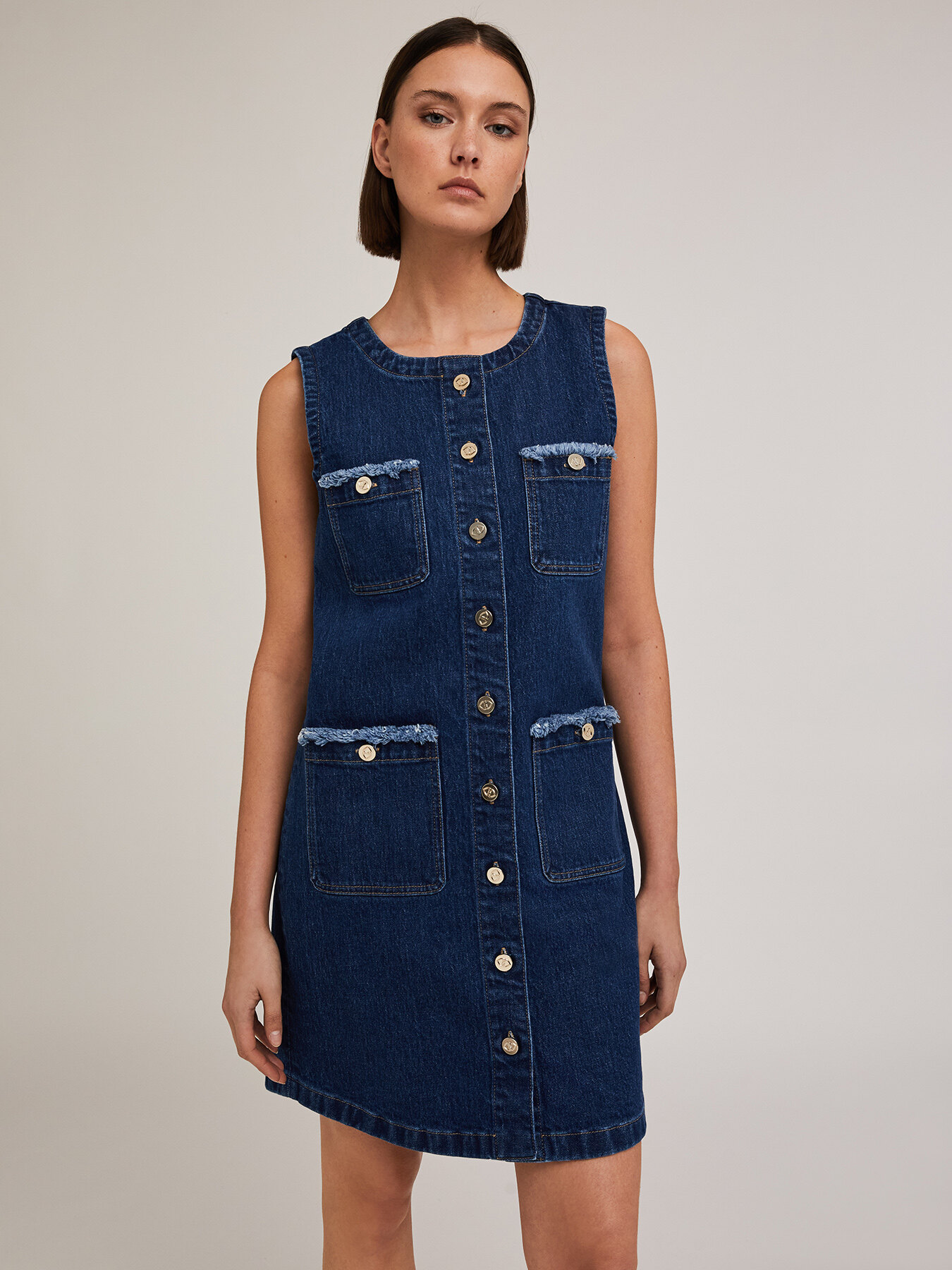 Vestito chemisier in denim image number 2