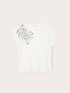 T-shirt a kimono con ricamo in tulle image number 4