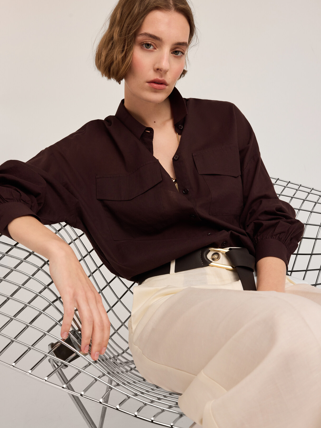 Chemise oversize avec poches image number 0