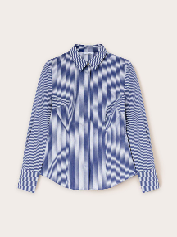 Camicia in popeline a righe