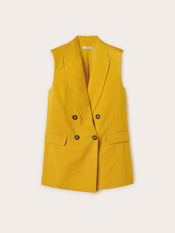Gilet over misto lino