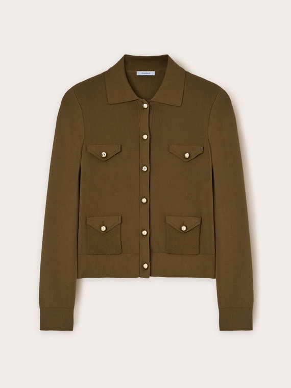 Cardigan in maglia con tasche