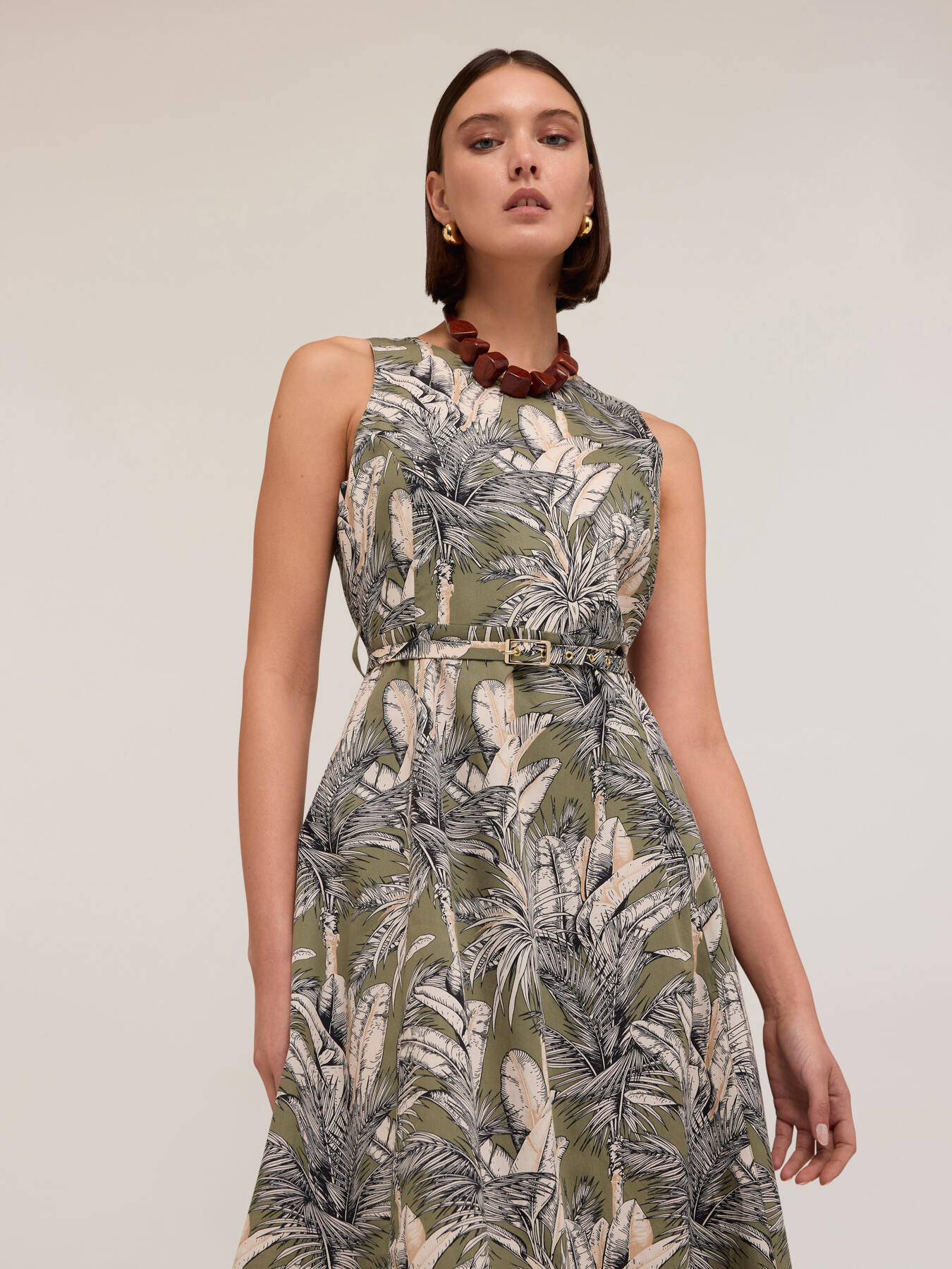 Vestido flare con fantas&iacute;a jungle image number 2