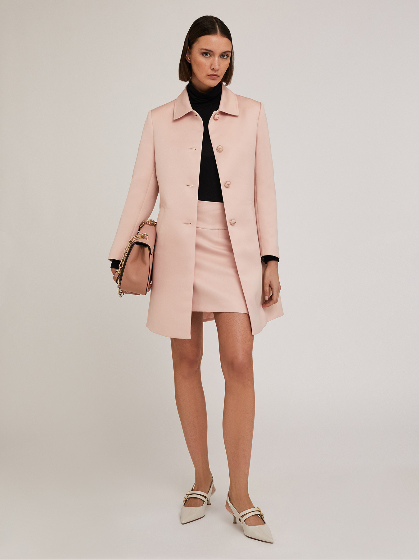 Cappotto monopetto in raso duchesse image number 2