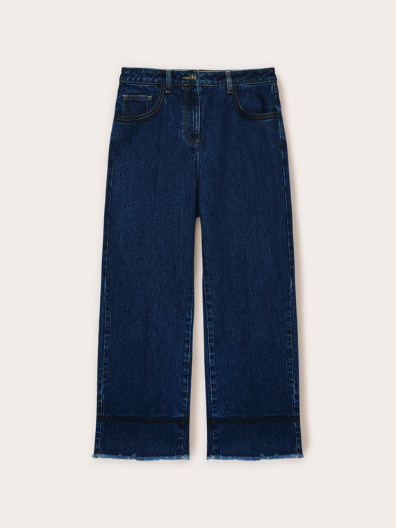 Jeans cropped kick flare