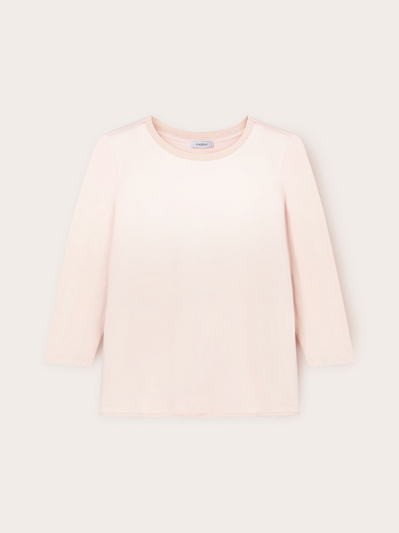 Tricou basic din două materiale image number 4