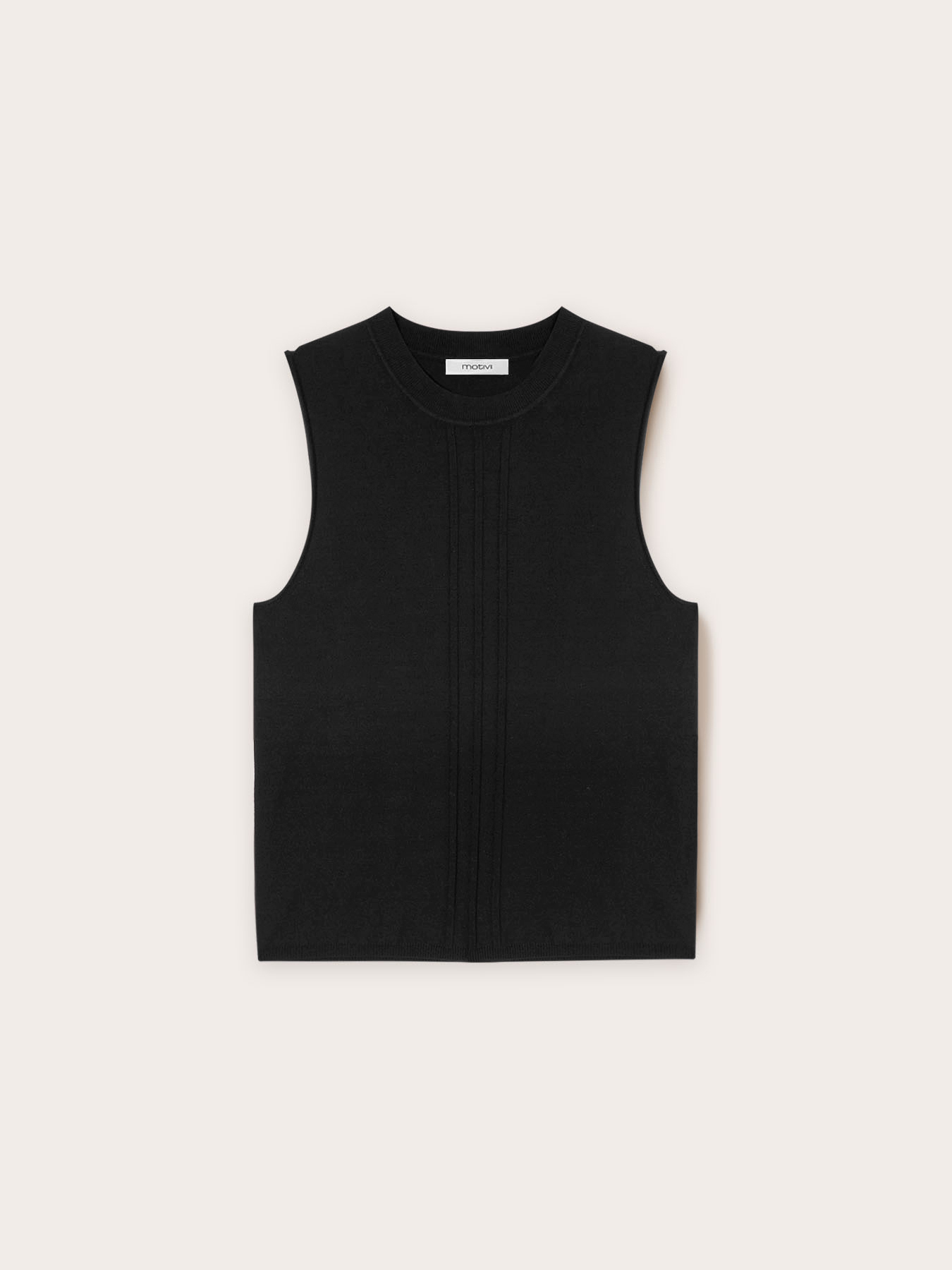 Top in maglia con motivo a coste image number 4