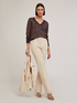 Pullover scollo a v misto lurex image number 3