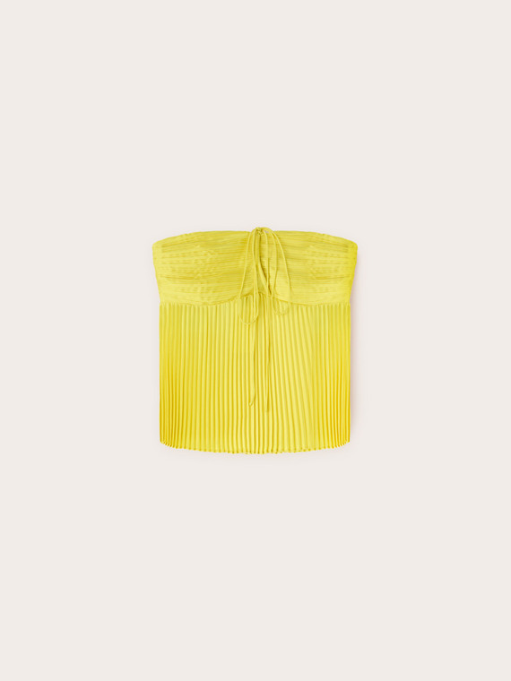 Plissiertes Satin-Top