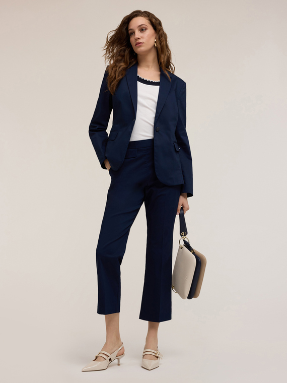 Blazer monopetto in cotone tecnico