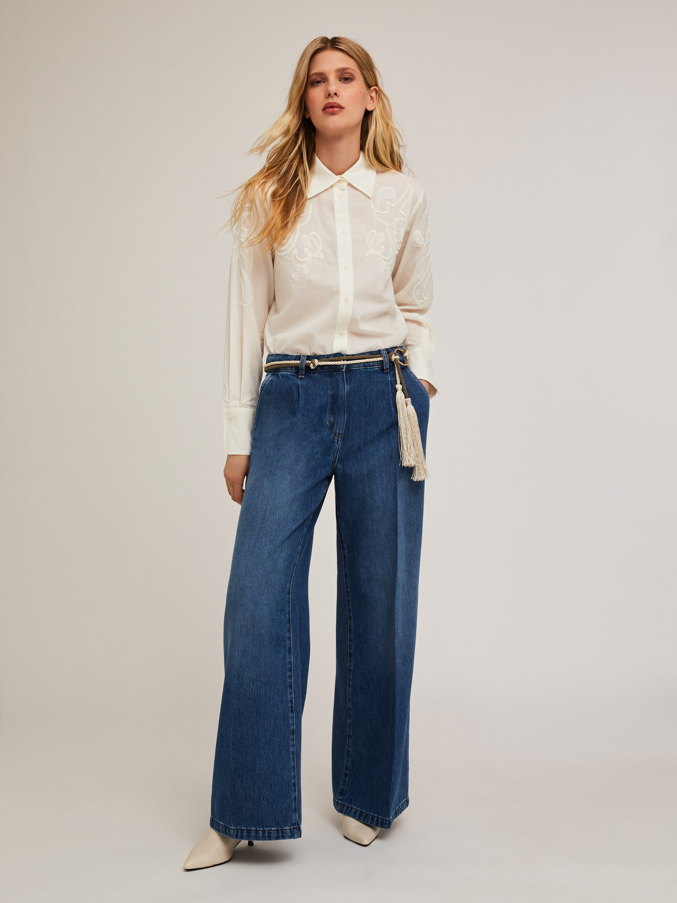 Wide Slouchy-Jeans aus Lyocell-Mischung image number 0