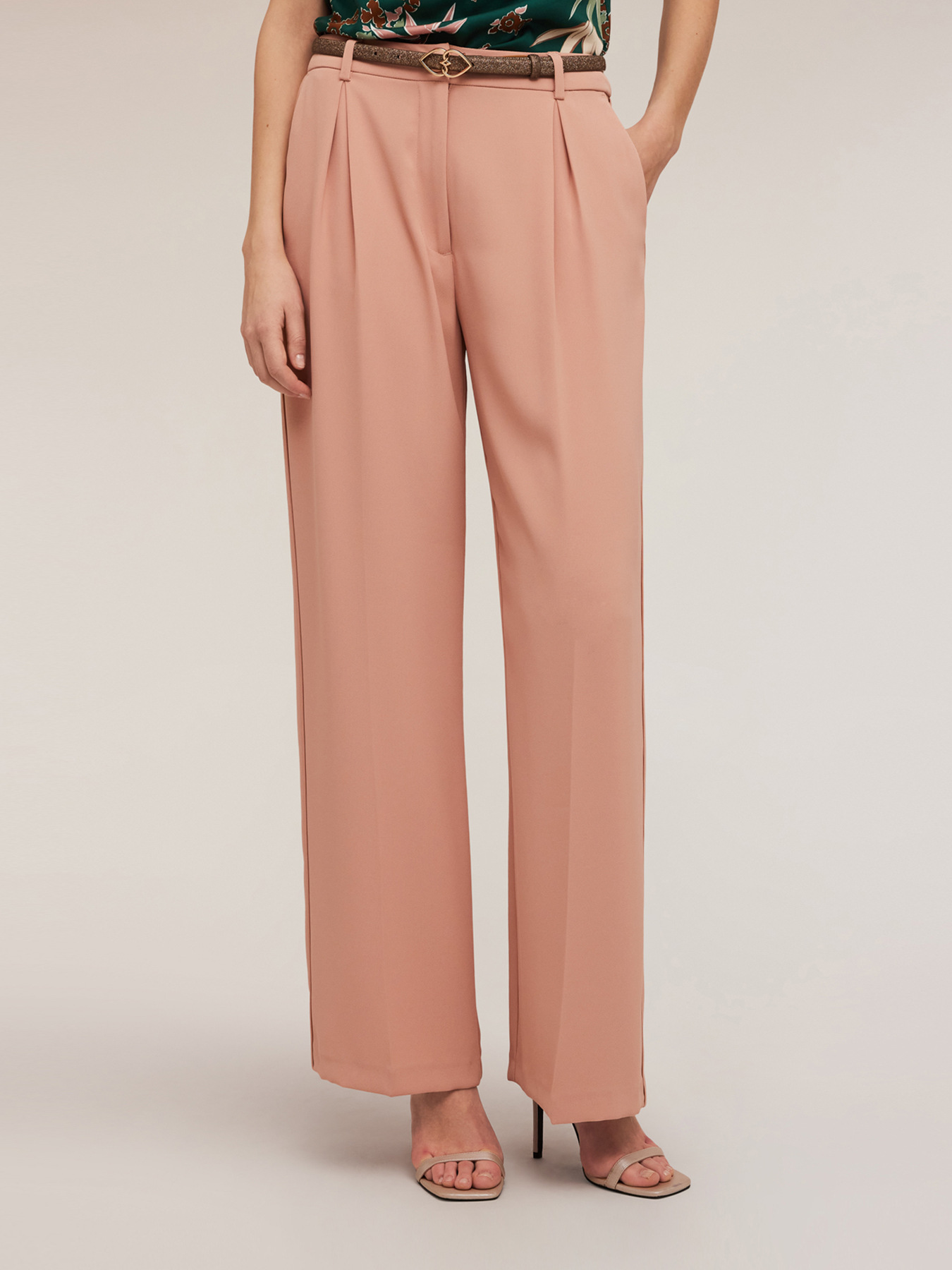 Palazzo-Hose Satin mit seitlichem Piping image number 2