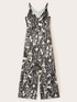 Paisley patterned satin long jumpsuit image number 4